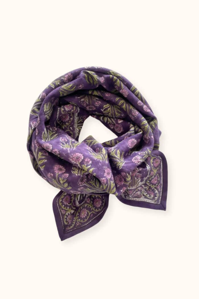 Foulard bouton d'or</br>violet</br>Apaches Collections